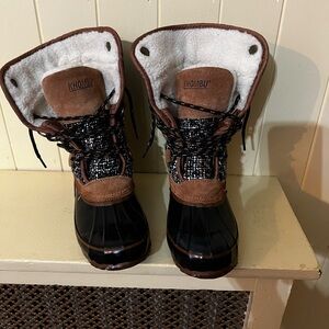 Khombu Brown and Black Winter Boots